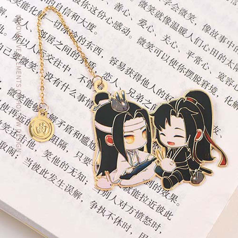 Thẻ Đánh Dấu Sách Bằng Kim Loại Phối Tua Rua Hình Anime Sáng Tạo Làm Quà Tặng Cho Học Sinh