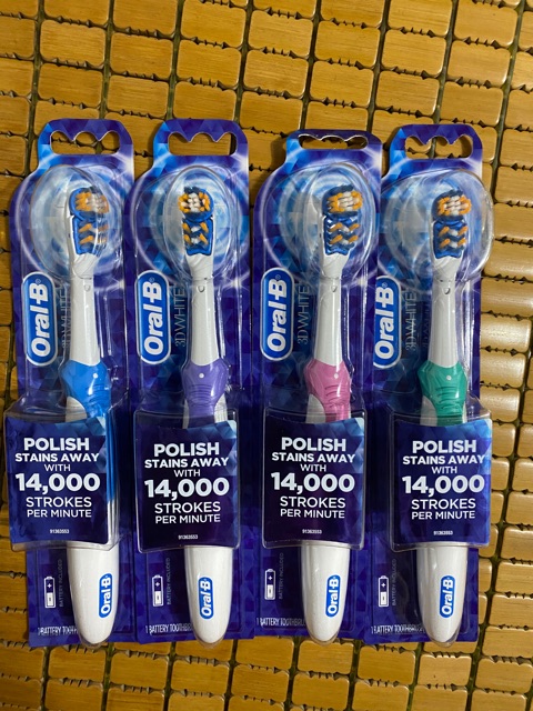 Bàn chải pin Oral B 3D White người lớn