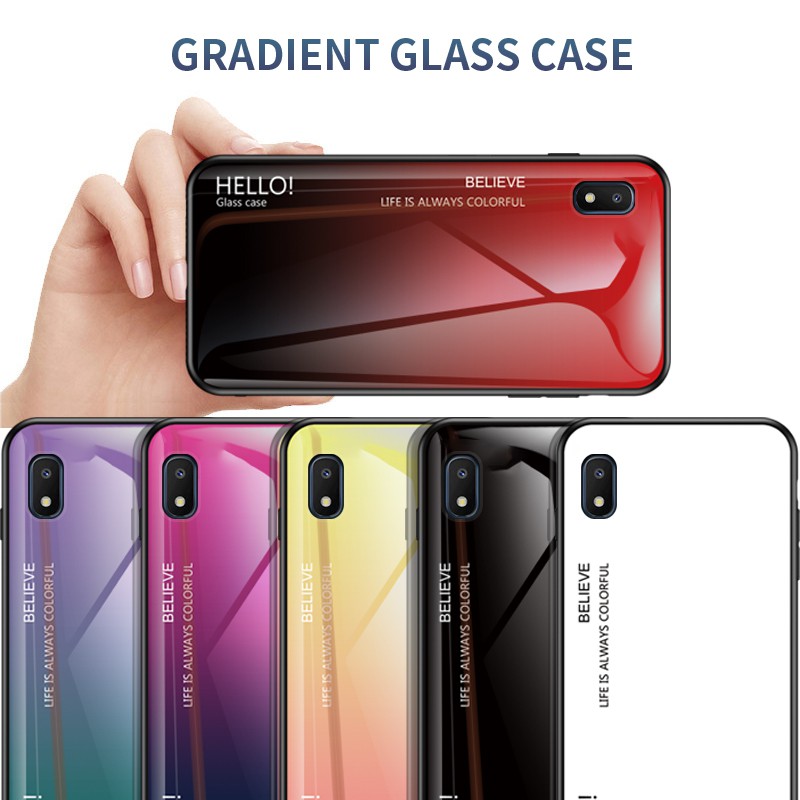Toughened glass Case For Samsung Galaxy A10 A20 A30 A40 A50 A60 A70 A80 Cover Casing