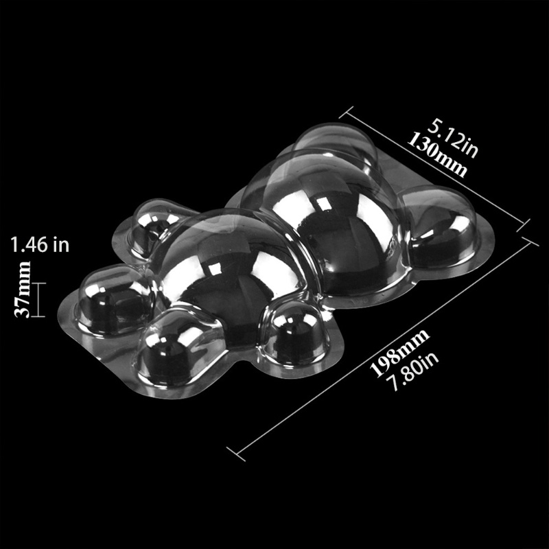 Bộ 3 Khuôn Làm Bánh Hình Gấu 3D Bằng Nhựa Tiện Dụng