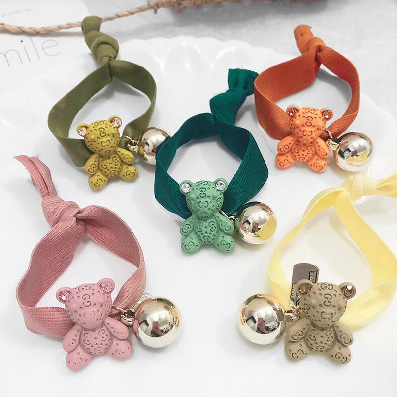 Dây cột tóc WE FLOWER co giãn hình chú gấu hình bông hoa dễ thương xinh xắn