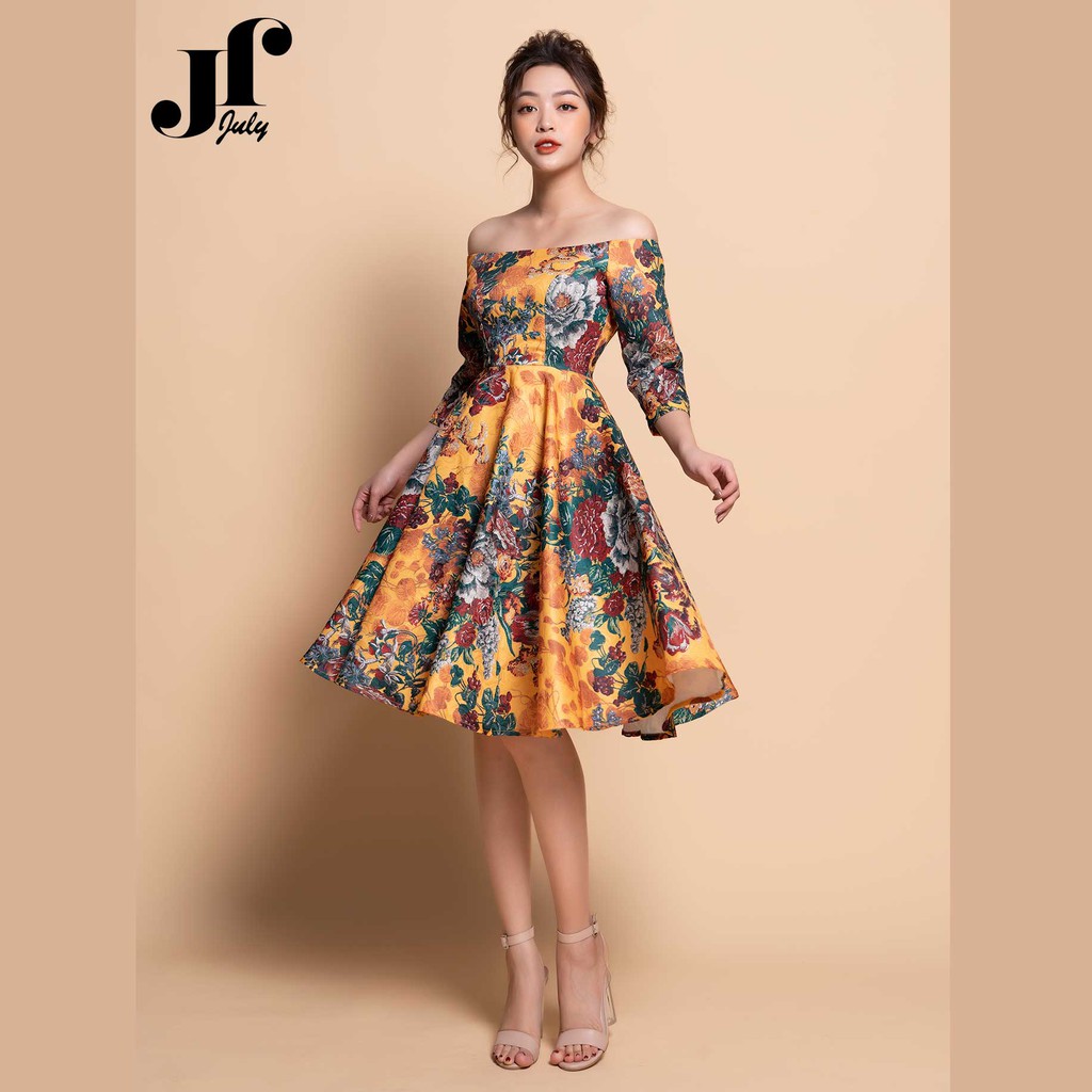 [BỘ SƯU TẬP MỚI] Váy gấm hoa hàn họa tiết vintage (ảnh thật mẫu chụp, không lấy ảnh mạng)
