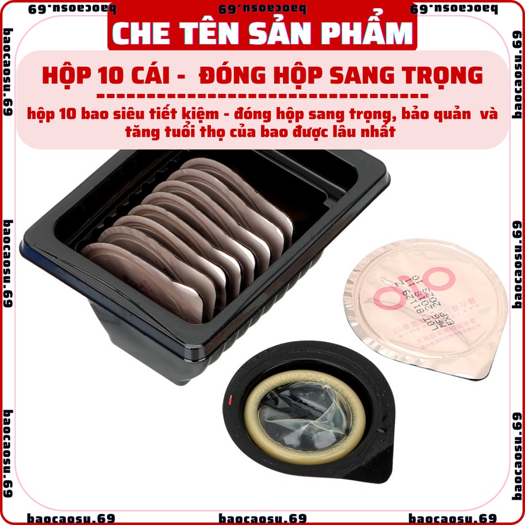 Bao cao su OLO 0.01mm kéo dài thời gian quan hệ, chống xuất tinh sớm, siêu mỏng, nhiều gel bôi trơn mát lạnh hộp 10 bao