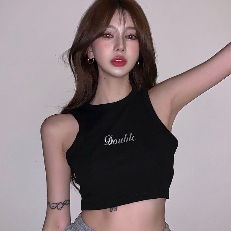 Áo thun croptop dáng ôm phong cách Âu Mỹ năng động quyến rũ cho nữ