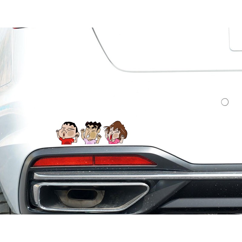 Đề Can Dán Trang Trí Xe Hơi / Mô Tô Họa Tiết Hoạt Hình Cậu Bé Bút Chì Shin-chan Dễ Thương