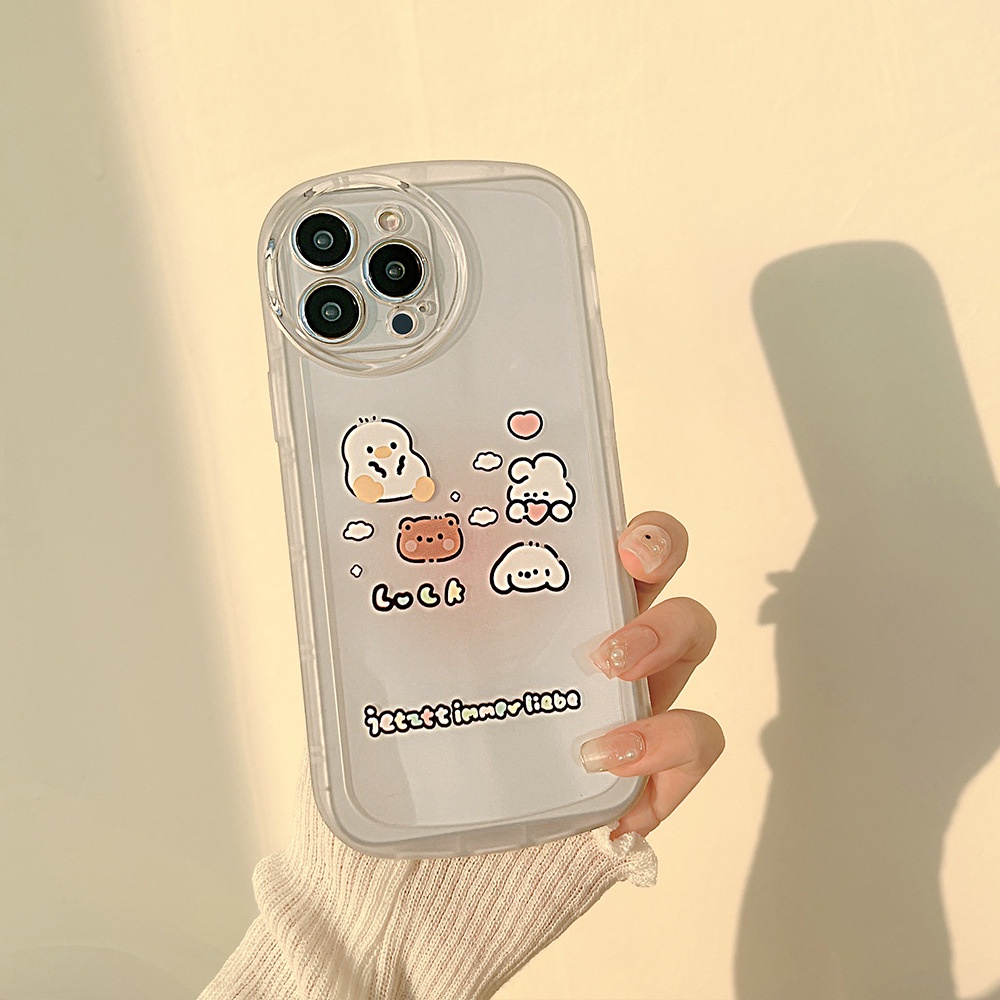 Ốp Điện Thoại tpu silicone Mềm Hình Vịt Cho iphone 11 12 13 pro max mini XR XS 7 8 plus