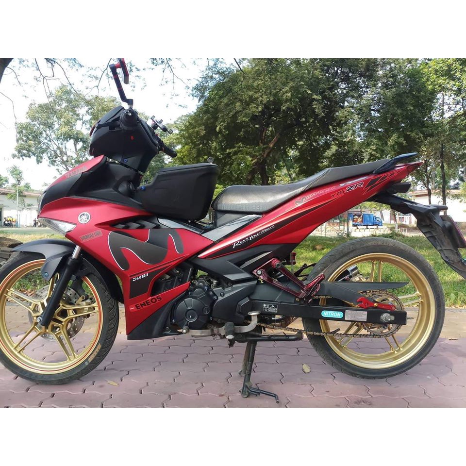 Tem Rời Exciter 150 Movistar Dán Xe Đỏ Nhám Phối Tem Đen