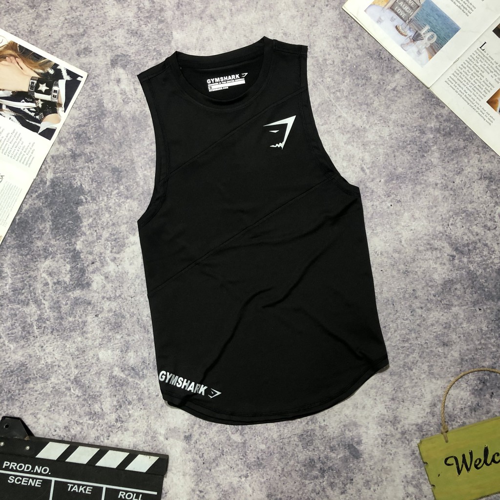 ÁO TANKTOP NAM GYM SHARK TẬP GYM, CHẤT THUN LẠNH CO DÃN, THẤM HÚT MỒ HÔI CỰC TỐT