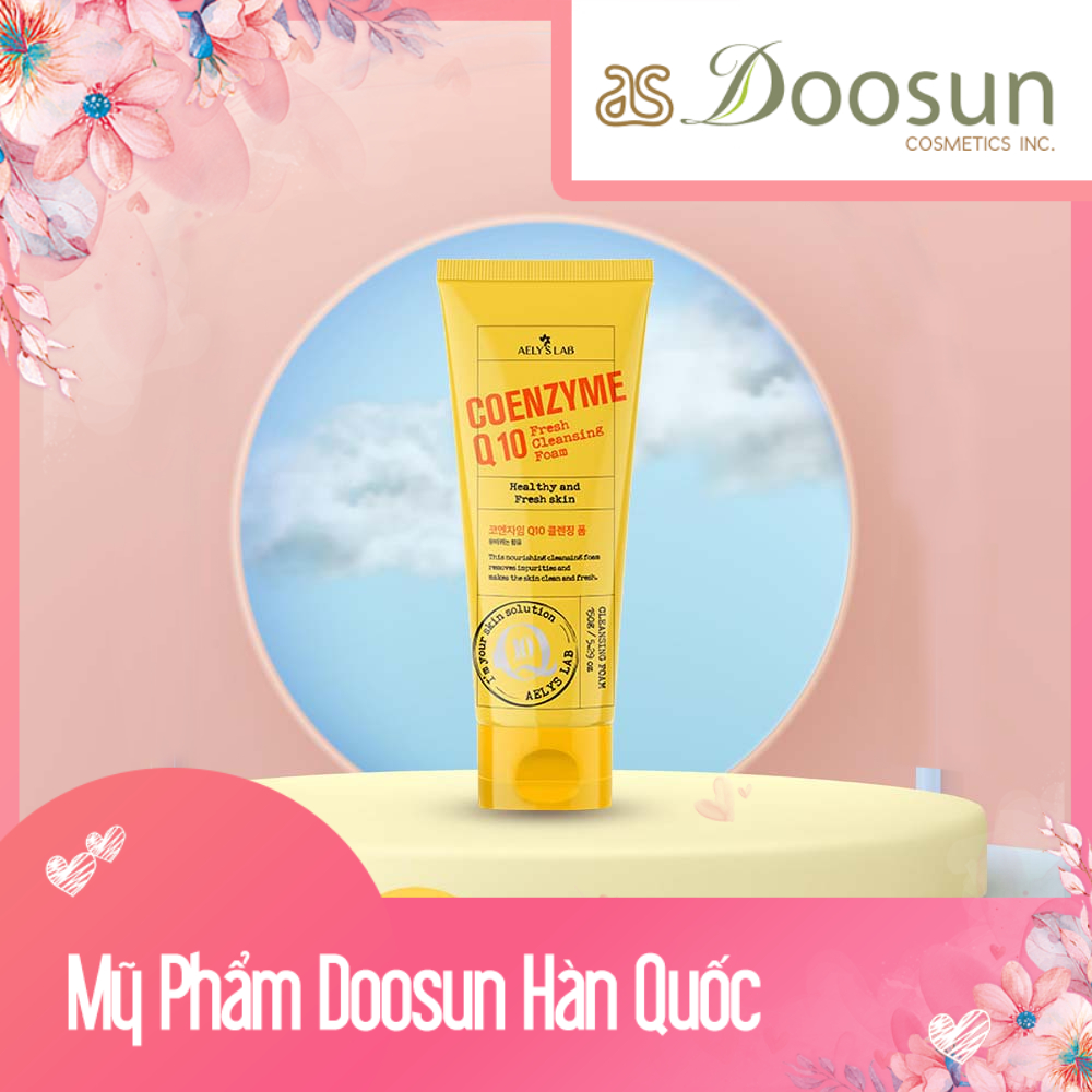 Sữa Rửa Mặt Làm Sạch Sâu, Chống Oxi Hoá, Chiết Xuất Coenzyme Q10 Aely's Lab Coenzyme Q10 Fresh Cleansing Foam