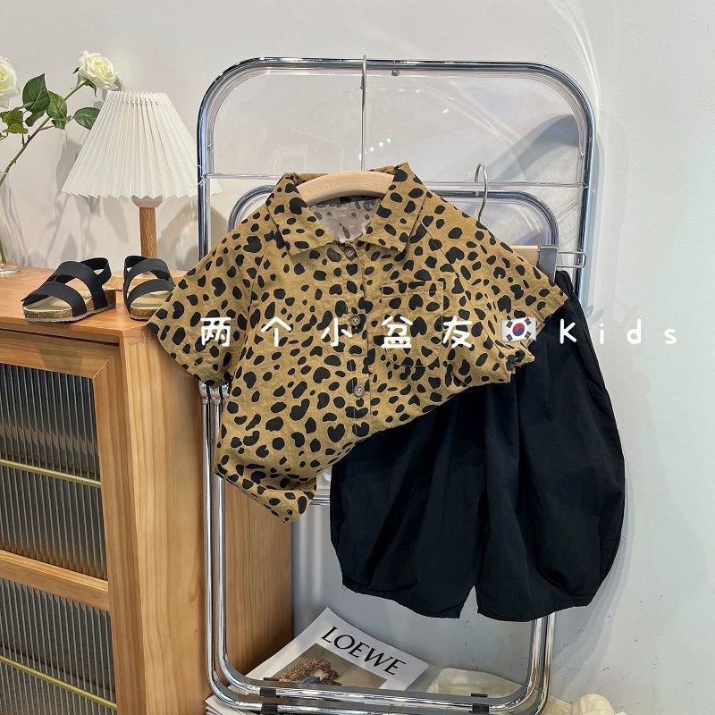 Bộ Áo Sơ Mi Tay Ngắn Phối Quần Lửng Thoáng Khí Thời Trang Mùa Hè Cho Bé Trai