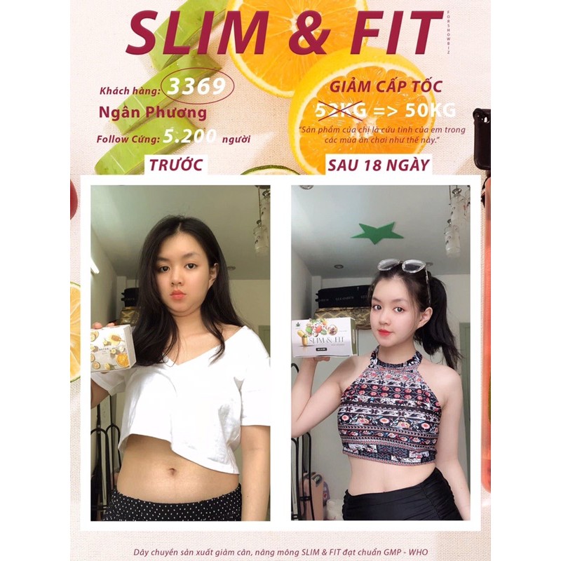 ( Mua 1 tặng 12) GIẢM CÂN CẤP TỐC SLIM & FIT mới nhất