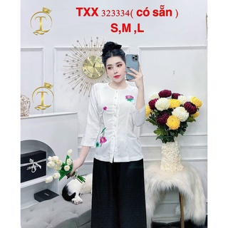 SÉT BỘ BÀ BA THÊU SEN VẢI LỤA MỀM,MỊN