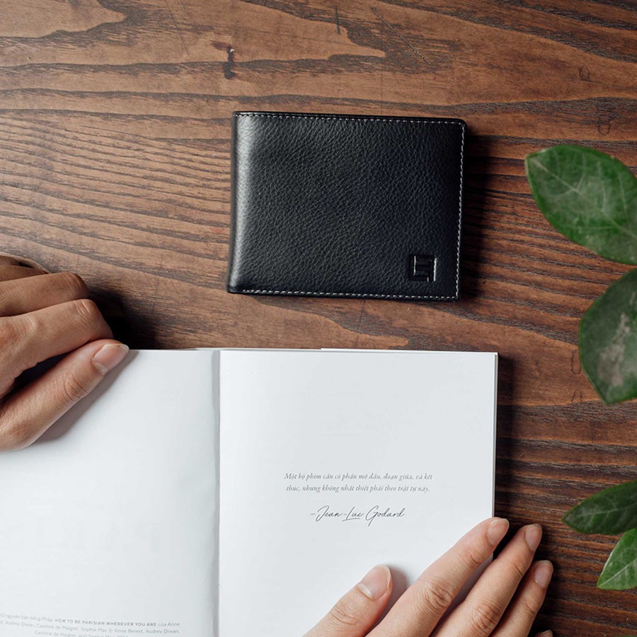 Ví Da Bò Nam LAFORCE Sáp Cao Cấp VLAN-22D Tặng Đón Gót Tiện Lợi