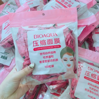 Viên Nén Mặt Nạ Giấy Bioaqua Túi 100 viên