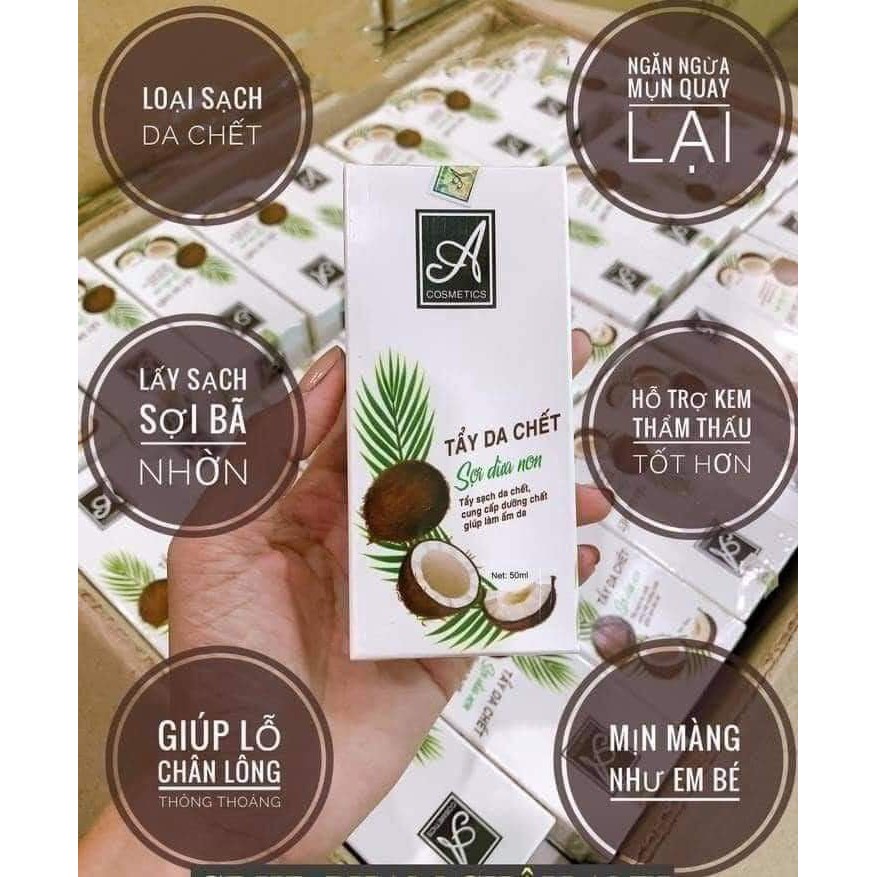 Tẩy Da Chết Sợi Dừa Non Tub 120ml Chai Lớn