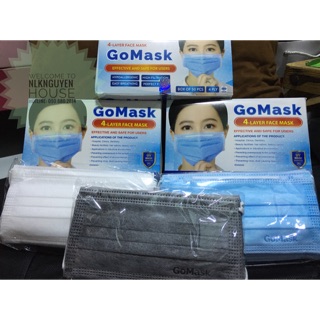 [Lẻ 10c-hộp 50c] Khẩu Trang Y tế 4 lớp- Hàng Công Ty, Chất Lượng, Siêu Tiết Kiệm- Go Mask