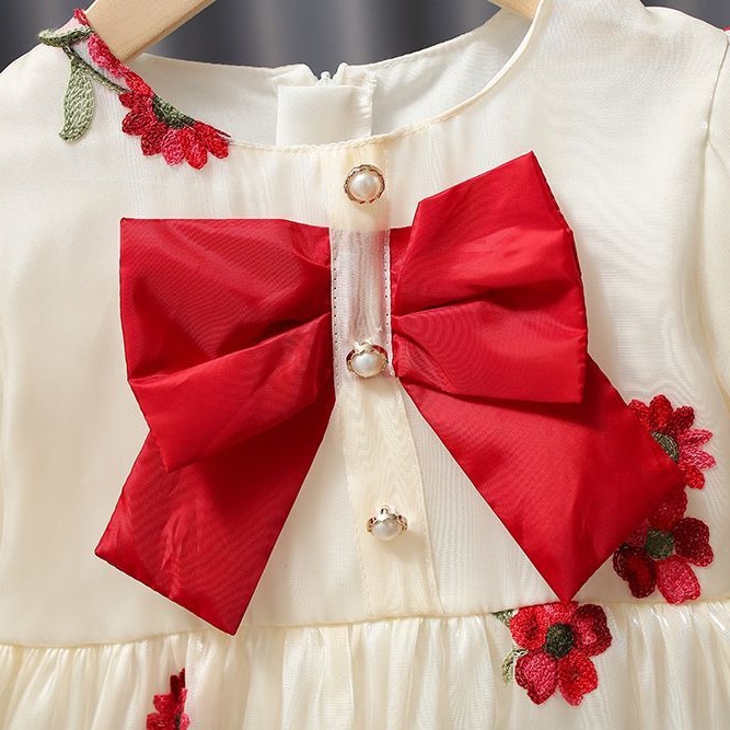 Đầm Công Chúa Đính Nơ Thời Trang Mùa Hè Mới Cho Bé Gái