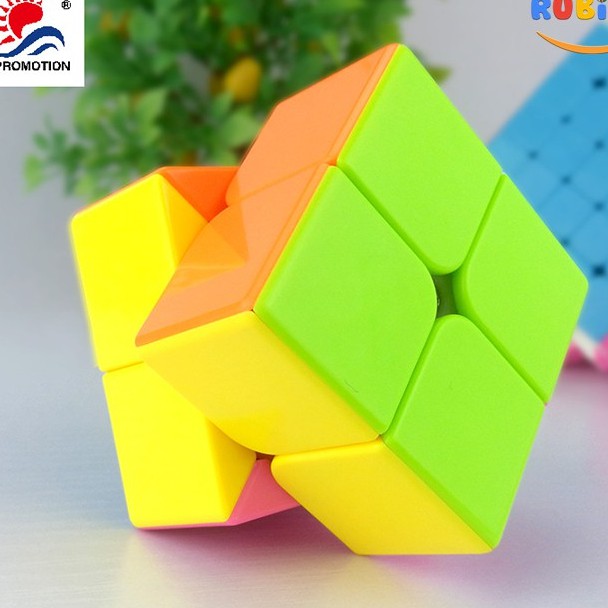 Rubik 2x2 Promotion Màu Hồng Stickerless Cao Cấp. Đồ Chơi Rubic Siêu Trơn Bền Đẹp.