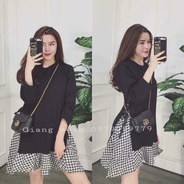 Đầm caro bigsize