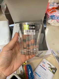 Ly thủy tinh kẻ sọc 245ml