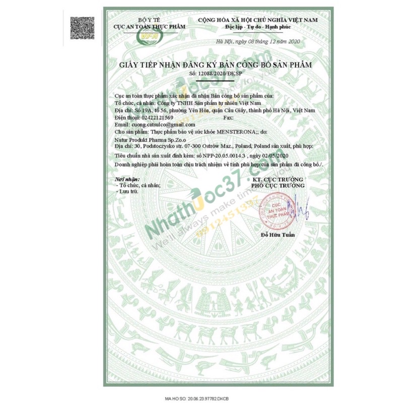 Mensterona cải thiện sinh lý, tăng chất lượng tinh trùng. Men Sterona bổ tinh trùng, tăng khả năng thụ thai Hộp 30 gói