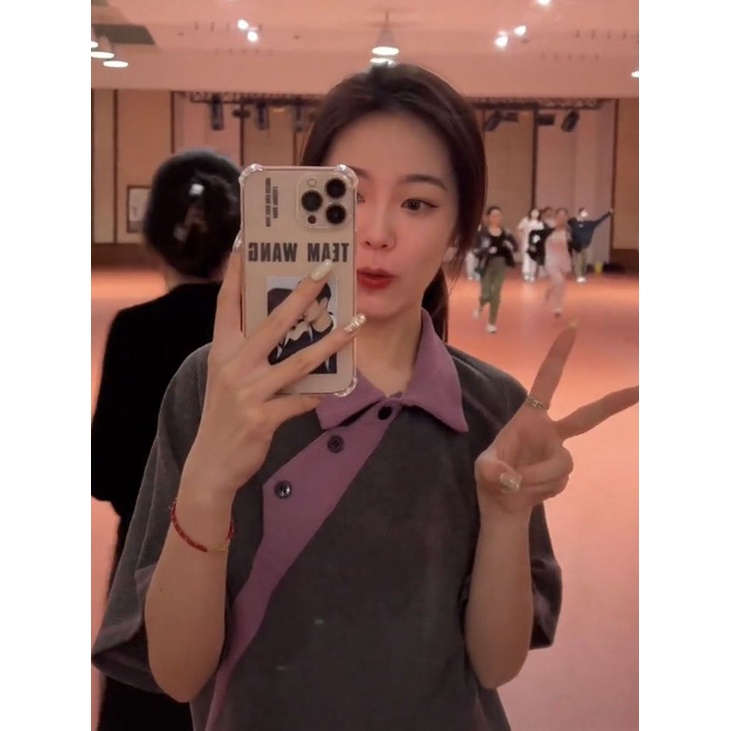 Áo Thun Ngắn Tay Dáng Rộng Phong Cách Harajuku Thời Trang