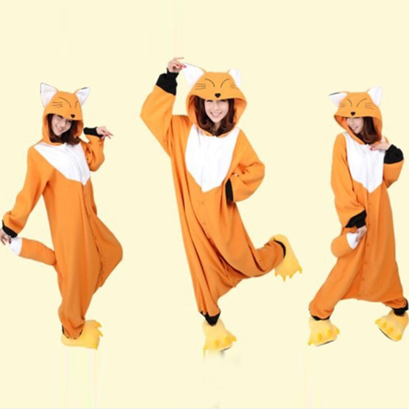 Fox Kigurumi Onesie Adult Women Man Pajama Anime Cosplay Animal Costume Party Jumpsuit Halloween Allover Onepiece | WebRaoVat - webraovat.net.vn
