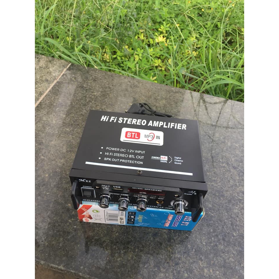 Amply Mini, Ampli 12v MXZ-328 Nghe Nhạc Đánh Chim Đêm Loại Khỏe