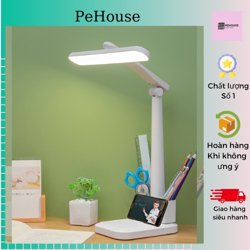 Đèn học để bàn thông minh Pehouse, Đèn học chống cận bảo vệ mắt có tích điện giành cho học sinh sinh viên