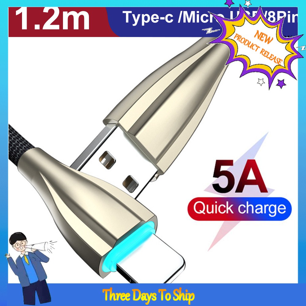 Dây Cáp Sạc Nhanh Usb 8pin Type-C 5a Cho Iphone