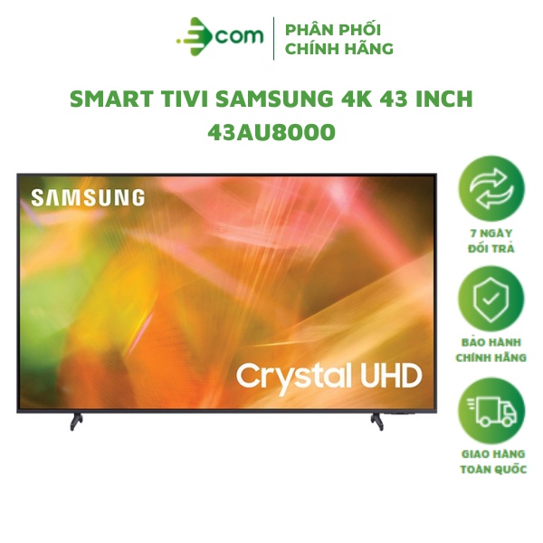 43AU8000 - Smart Tivi Samsung 4K 43 inch UA43AU8000KXXV Crystal UHD, tìm kiếm bằng giọng nói