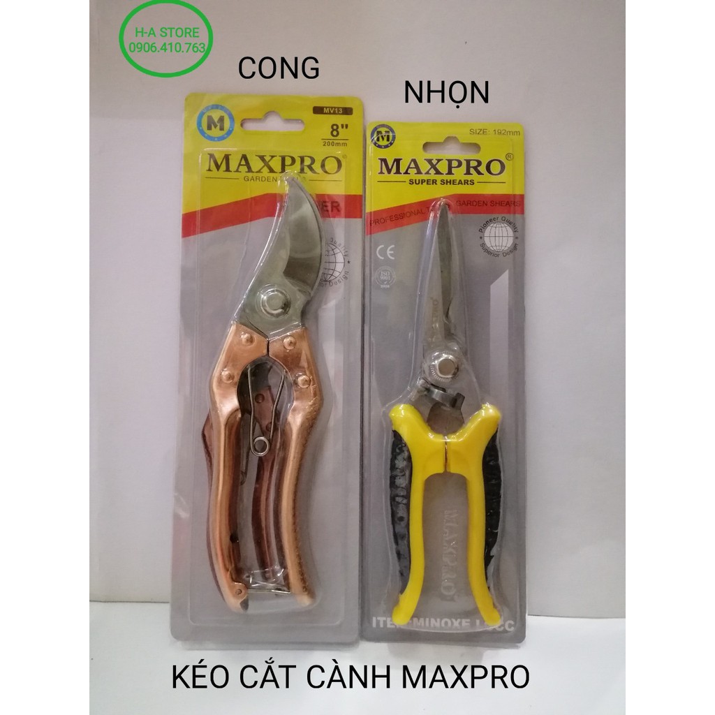 Kéo cắt cành Maxpro Cong / Nhọn 8inch