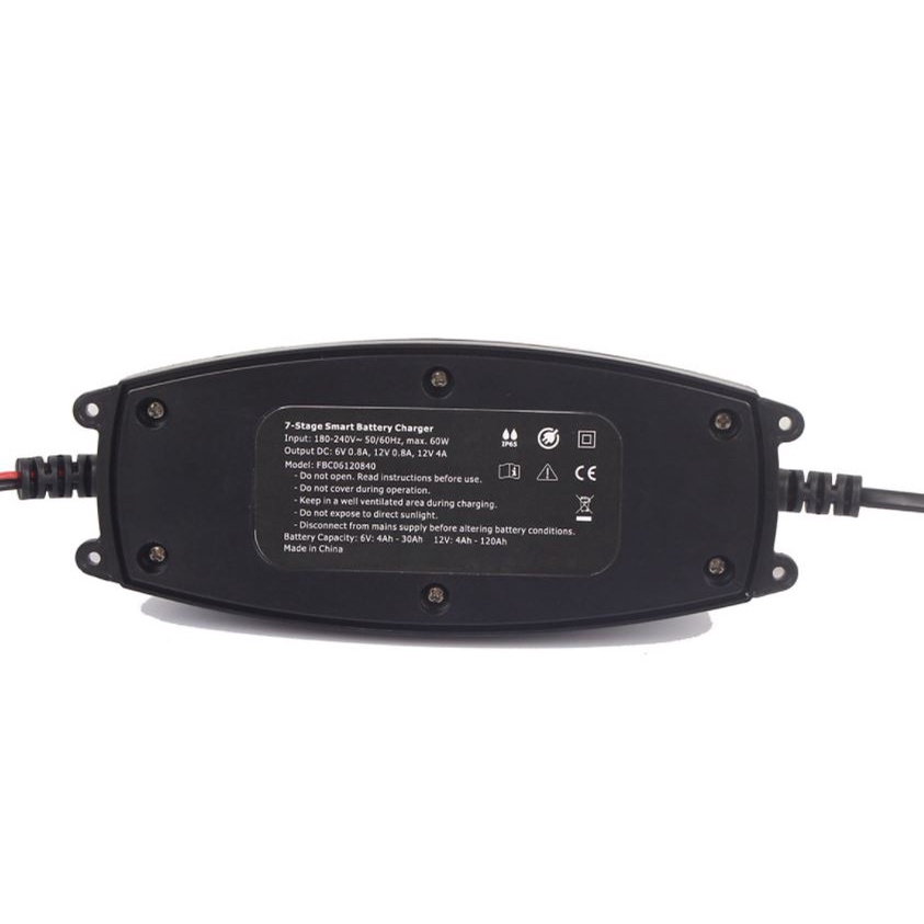 Bộ sạc acquy Foxsur chính hãng 6V,12V/0.8a,4A/4aH - 120aH