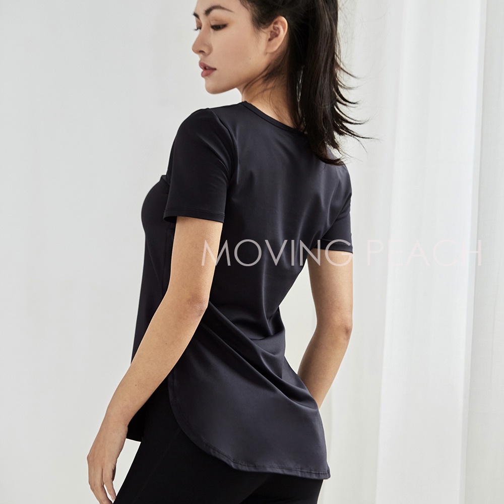 MOVING PEACH CTE Áo Thun Thể Thao Ngắn Tay Thoáng Khí Chất Lượng Dành Cho Nữ