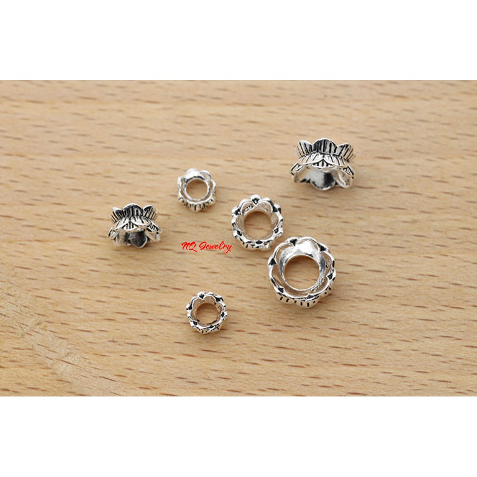 Charm bạc chặn hoa sen B0064- Phụ kiện phối vòng