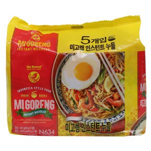 Lốc 5 Gói Mì Trộn Goreng No Brand Hàn Quốc 80G