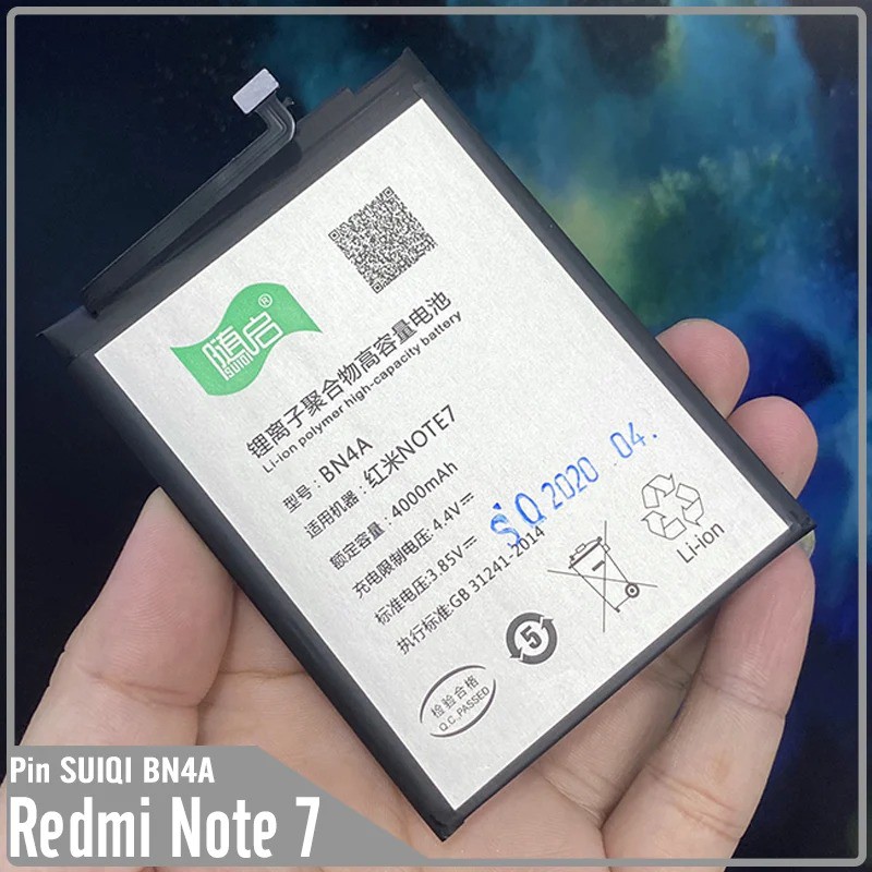 Pin Suiqi Li-ion thay thế cho Xiaomi Redmi Note 7 (BN4A) 4000mAh