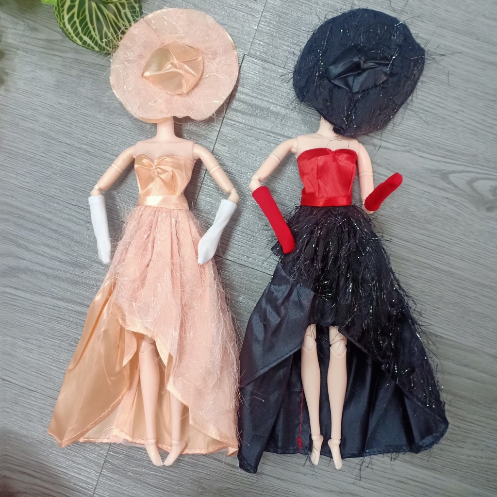 Váy đầm dạ hội cổ điển Châu Âu đẹp quyến rũ cho búp bê barbie 30cm