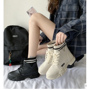 Boot nữ ❤️FREESHIP❤️ Bốt Len Chun Cổ Thấp Hàng Quảng Châu Hot Trend | BigBuy360 - bigbuy360.vn