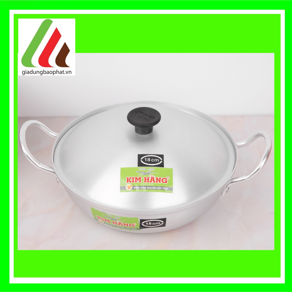 Chảo lẩu nhôm Kim Hằng 16 18 20 22 24 26 Chính hãng