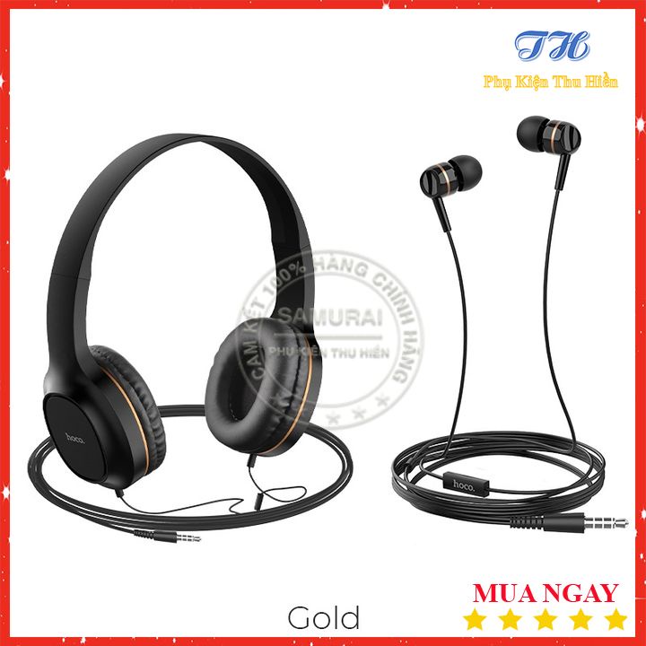 Tai Nghe Chụp Tai Có Dây Hoco Chính Hãng W24- Tặng kèm tai nghe nhét tai -  BH 12 tháng