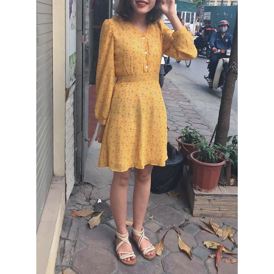 [Mã FAGREEN1505 giảm tới 30K đơn 99K] Đầm - váy hoa nhí dài tay ngắn | BigBuy360 - bigbuy360.vn