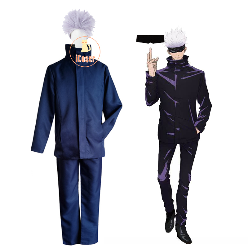 Set đồng phục hóa trang thành nhân vật Gojo Satoru Yuji Itadori trong phim anime Jujutsu Kaisen kèm tóc giả