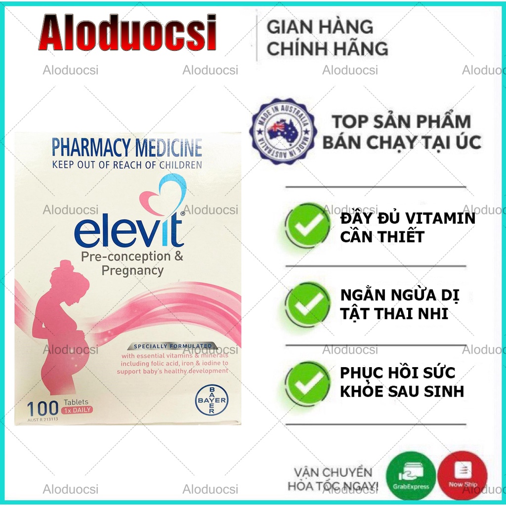 Elevit Pregnancy Multivitamin [Chính hãng]