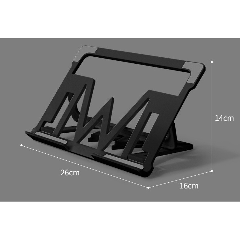 Giá Đỡ Laptop/Macbook/iPad Được Làm Bằng Nhựa ABS Cao Cấp Gấp Gọn, Điều Chỉnh Độ Cao Chắn Chắn, Giúp Tản Nhiệt Tốt | BigBuy360 - bigbuy360.vn