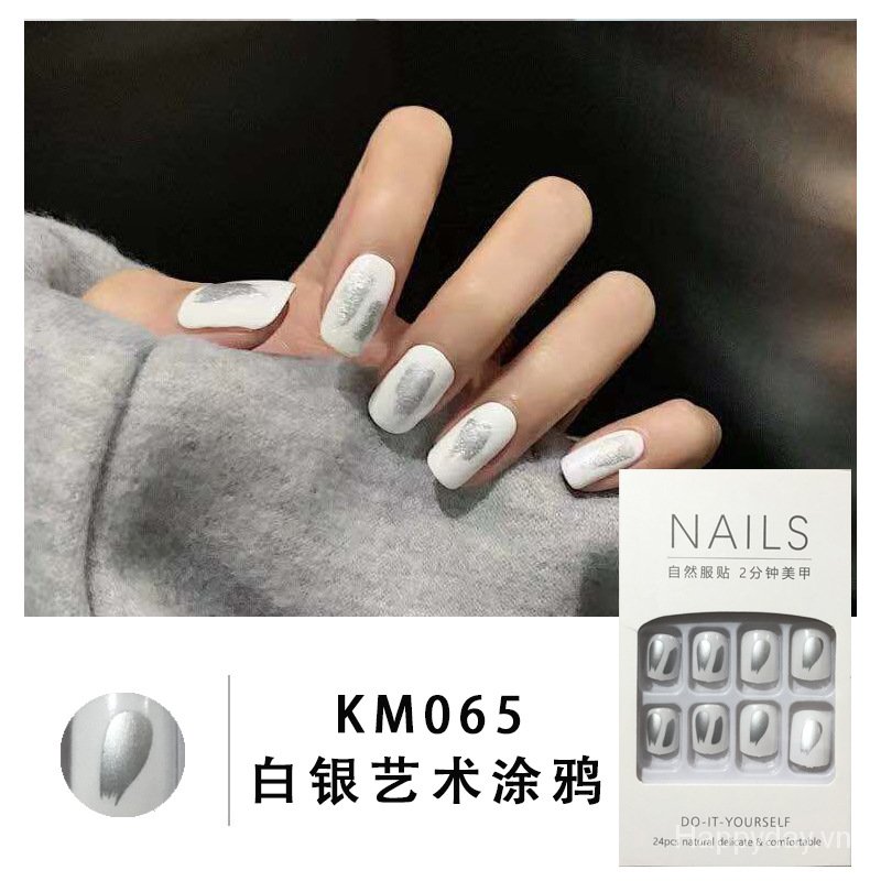 [Hàng mới về] Set 24 móng tay giả trang trí nghệ thuật độc đáo cho nữ