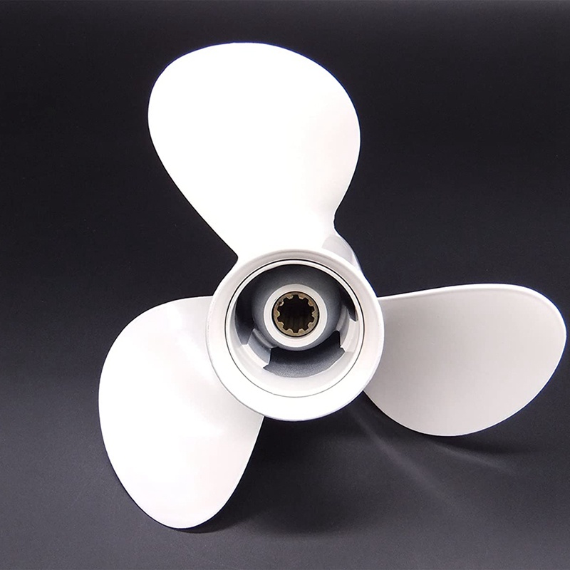 Cánh quạt bên ngoài cho Yamaha 20Hp 25Hp 9 7 '8X12 Vít động cơ thuyền 3 lưỡi 10 Spline Ship Phần động cơ hàng hải