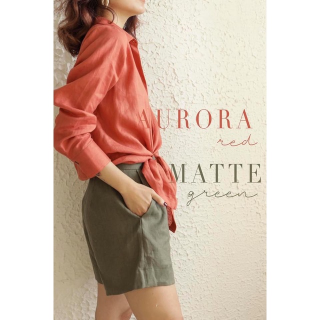 Áo sơ mi nữ dài tay form rộng Basic Linen tưng premium cao cấp