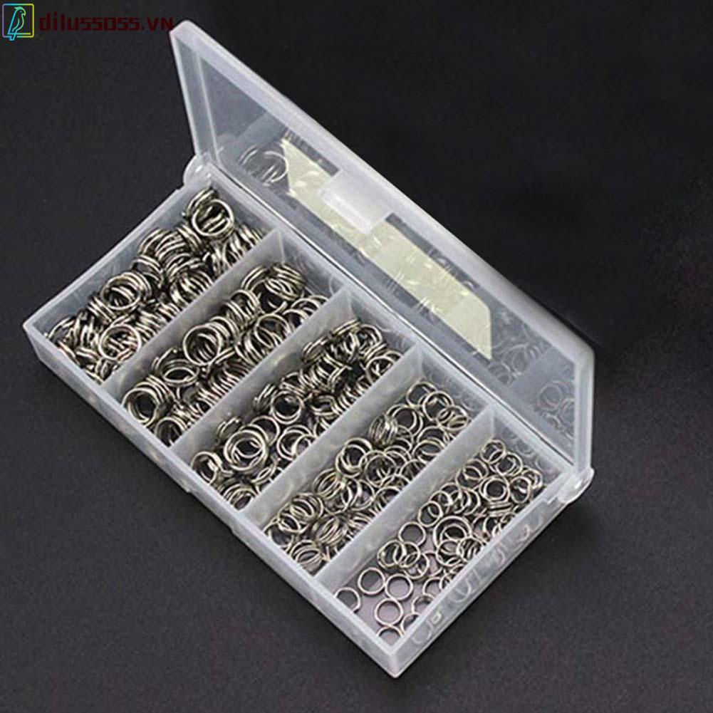 250 Khoen móc câu cá bằng thép không gỉ 5 kích cỡ
