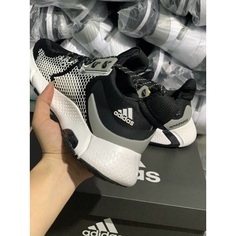 Giày alphabounce 2021 đen trắng cao cấp